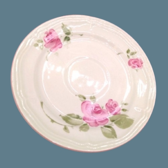 Gibson Housewares 4 Roseland Saucers 6.5" Retired - Picture 7 of 12